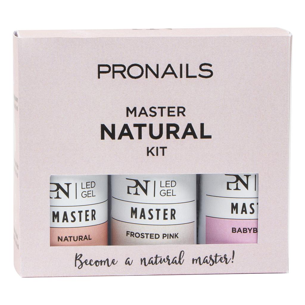 PN Kit Gel Master 3 Shades Of Natural vacio 3 uds (babyboom+frosted+pale white)