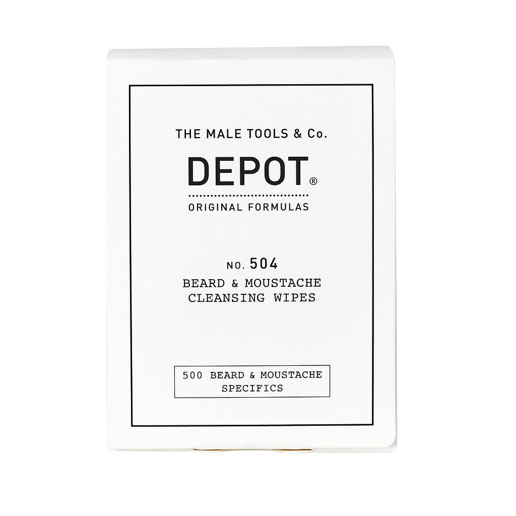 No.504 BEARD&amp;MOUSTACHE CLEANSING WIPES 12 salviette