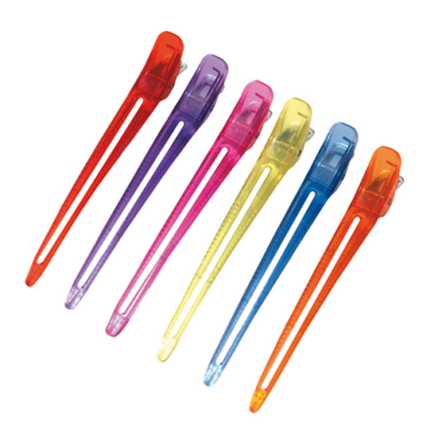 PINZA METAL PLASTICO COLORES 12 cm 6 uds