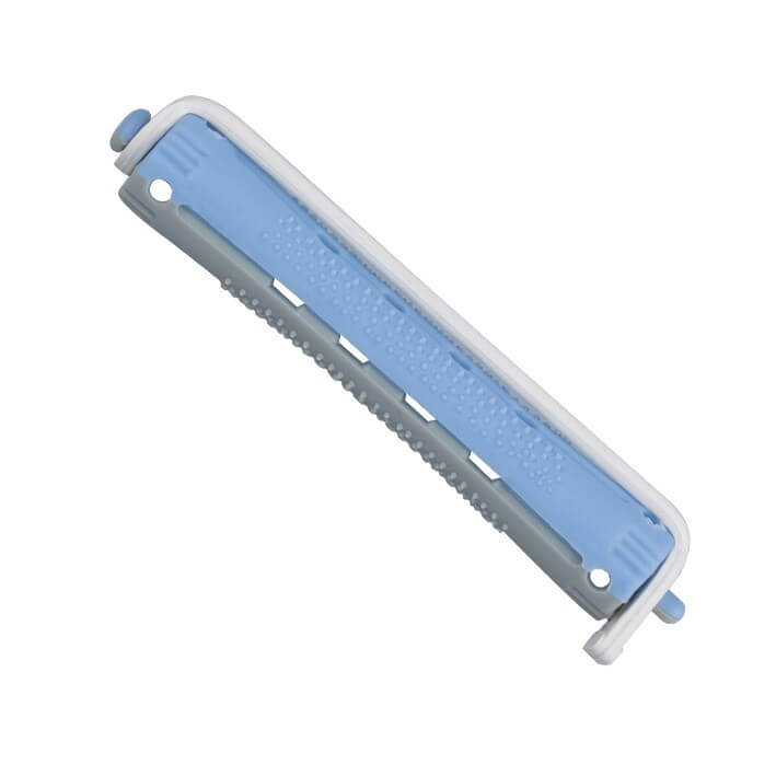 BIGUDI PLASTICO BICOLOR AZUL-GRIS 12 uds