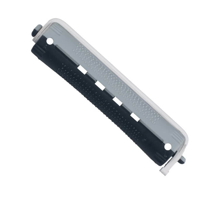 BIGUDI PLASTICO BICOLOR GRIS-NEGRO 12 uds