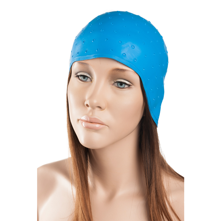 GORRO MECHAS GOMA AZUL