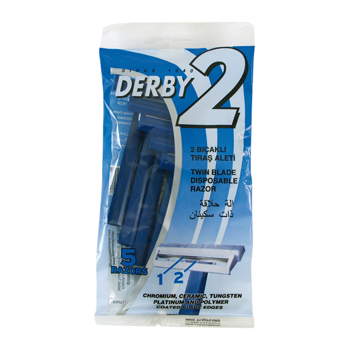 MAQUINILLA AFEITAR DESECHABLE 2 HOJAS 5 uds DERBY cx40