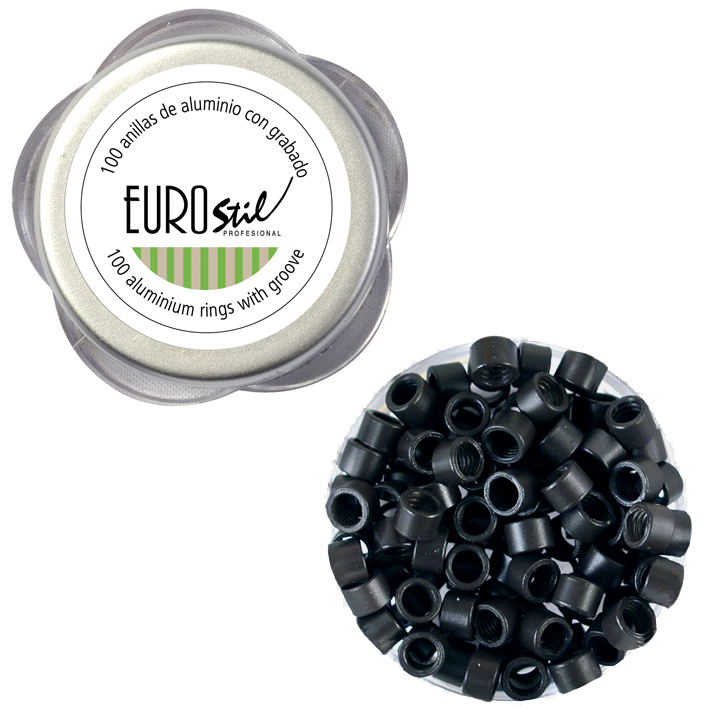 ANILLA EXTENSIONES NEGRO 100 uds