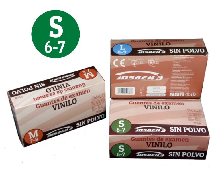 GUANTE VINILO SIN POLVO PEQUEÑO 100 uds