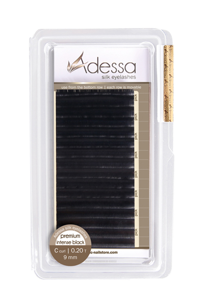 Adessa Silk Lashes Tray, C-Curl 0,20 / 9mm 16 filas