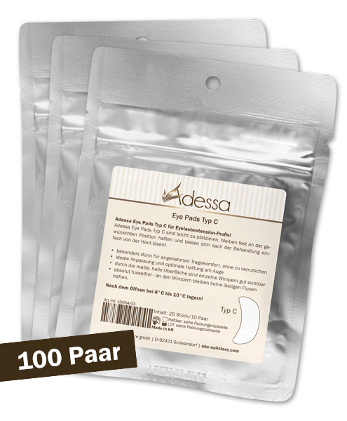 Adessa Eye Pads Tipo C, Parches 100 Pares