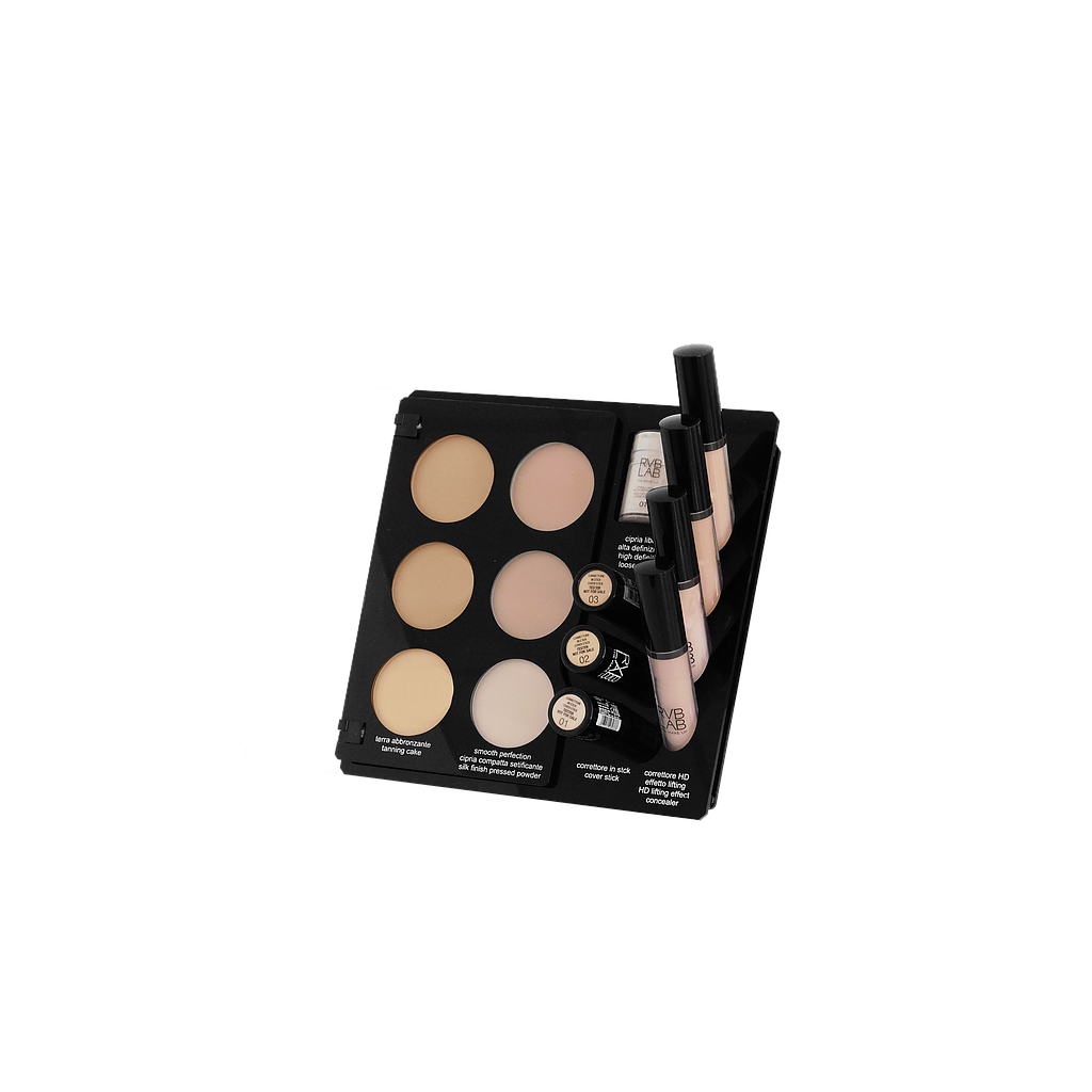 módulo expo general polvos sedoso + bronceadores+ correctores