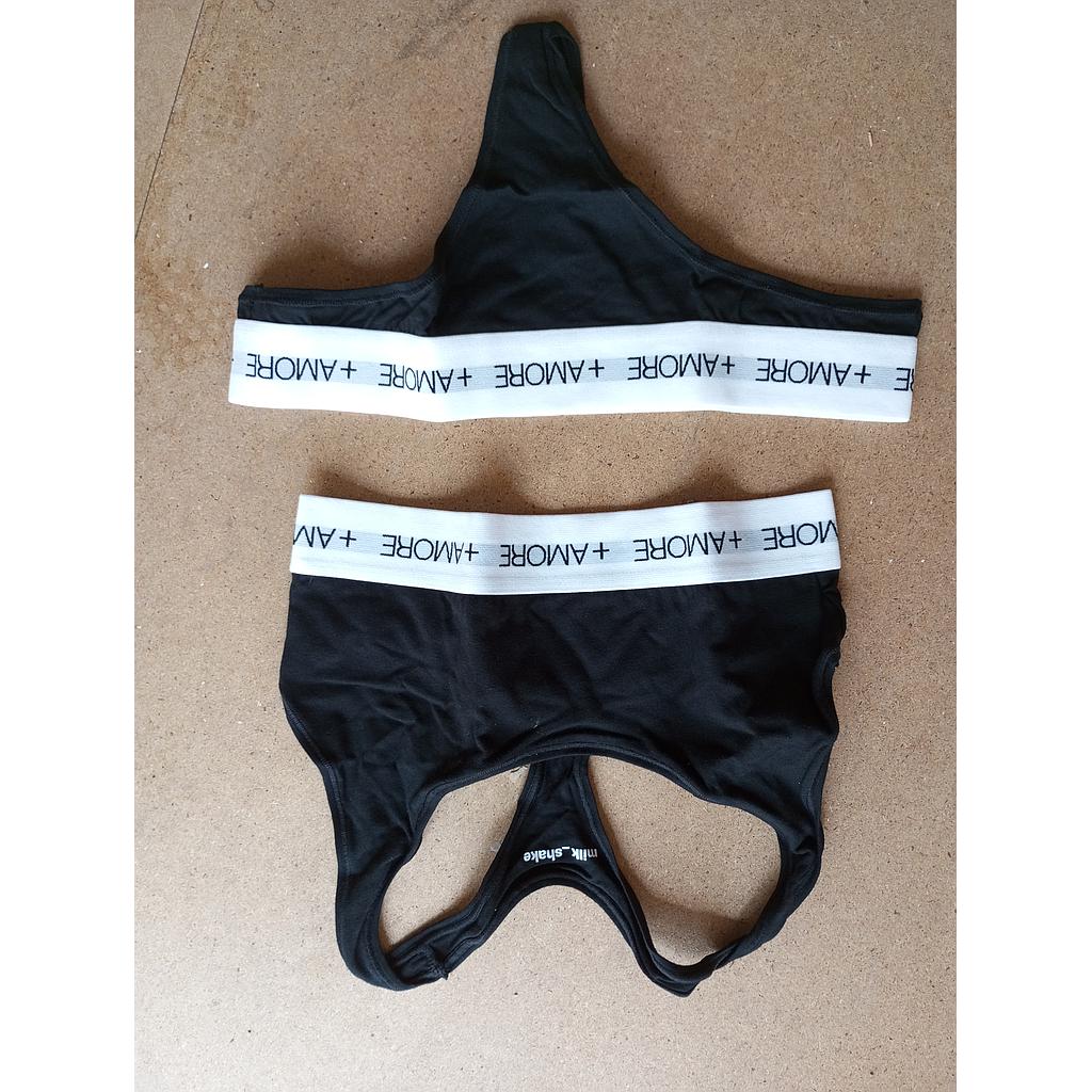 MS + AMORE ROPA INTERIOR NEGRO S hasta fin de existencias