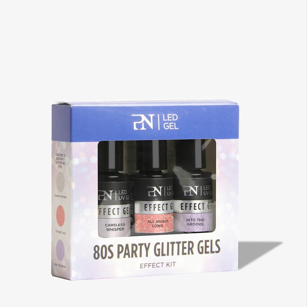 PN Effect Kit 3 pcs - 80s Party Glitter Gels - hasta fin de existencias