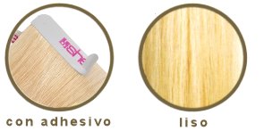 CABELLO NAT. ADHESIVO LISO COLOR 2 35/40cm 4uds