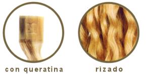 CABELLO NAT. KERATINA RIZADO COLOR 130 35/40cm 10uds