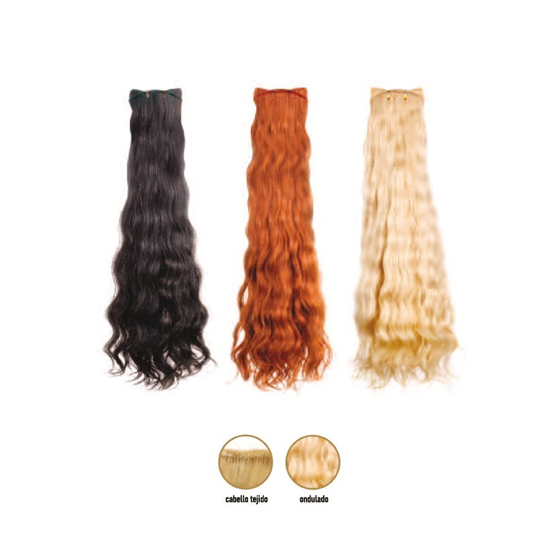 CABELLO NAT. TEJ. ONDULADO COLOR 33 50/60cm 100gr