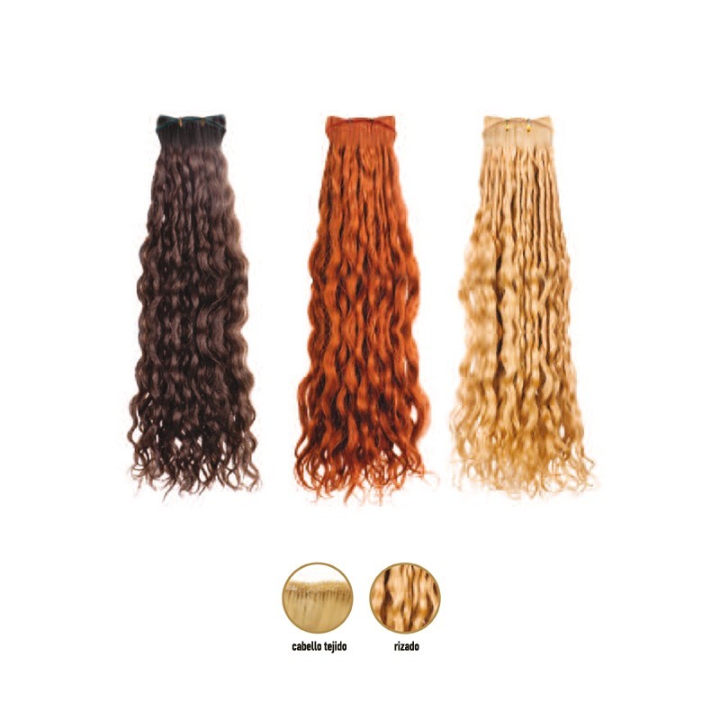 CABELLO NAT. TEJ. RIZADO COLOR 17 50/60cm 100gr