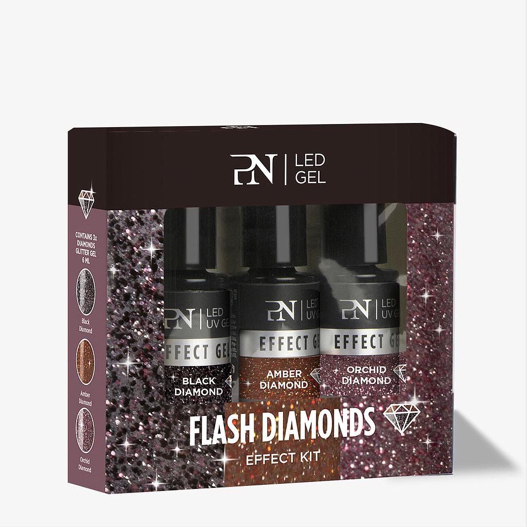 PN Kit Gel Efecto Flash Diamonds 3 uds hasta fin de existencias