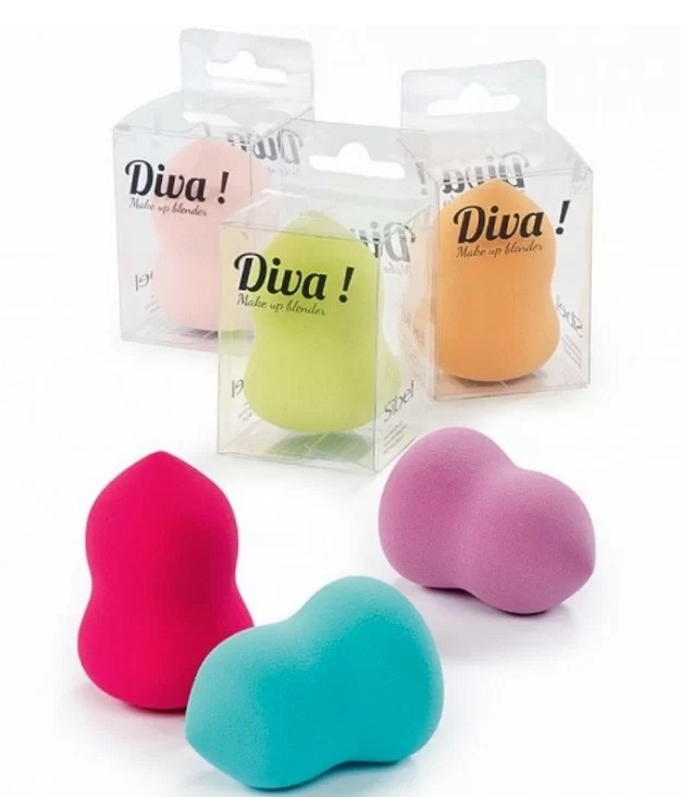 ESPONJA MAQUILLAJE DIVA COLORES forma bellota edicion especial sibel