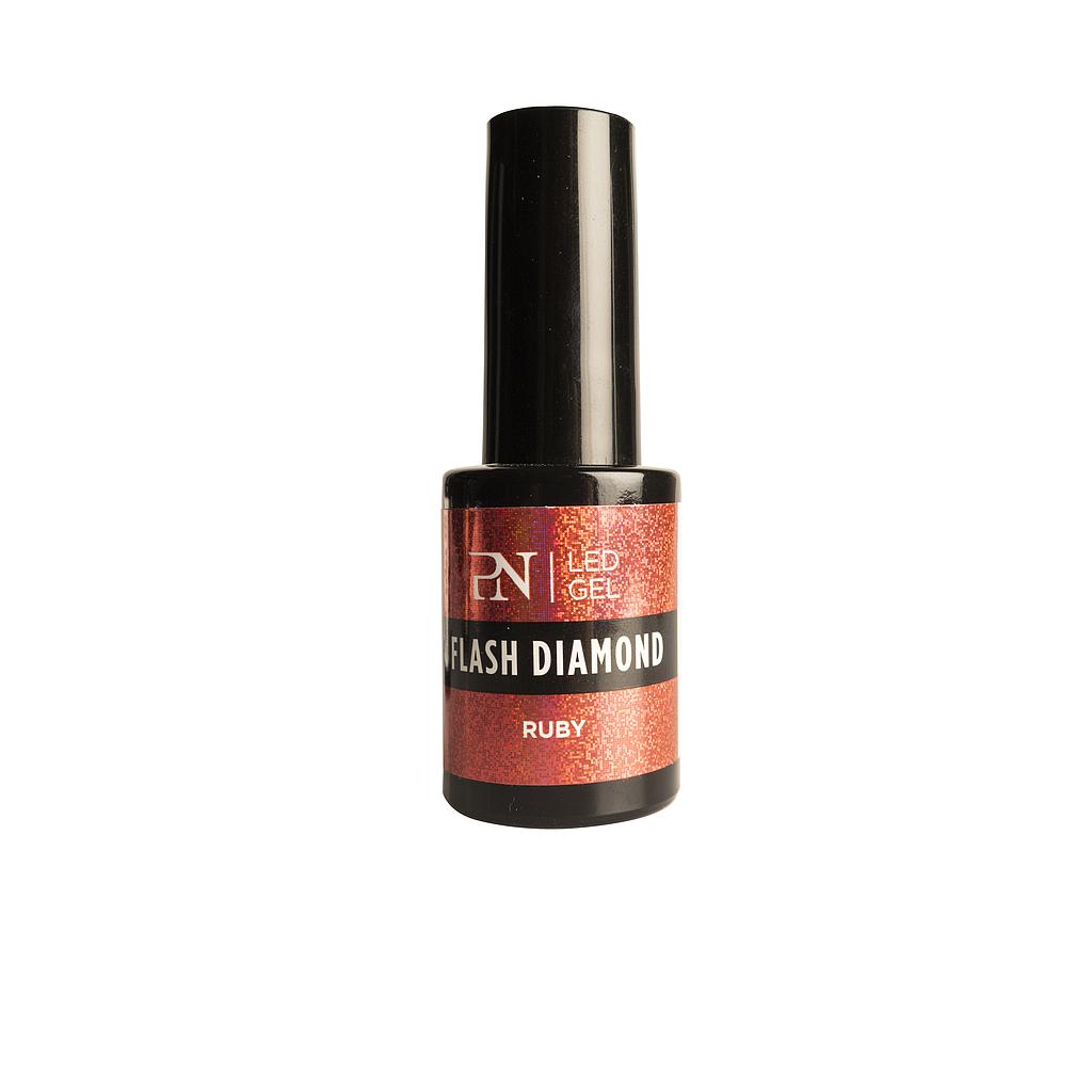 PN Gel Efecto Flash Diamond ruby