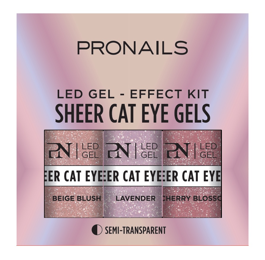 PN Kit gel efecto Sheer Cat Eye 3 x 6 ml + iman