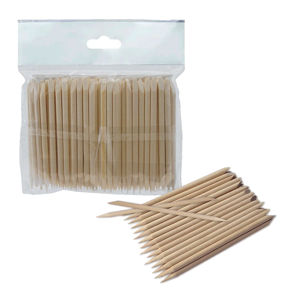 PALITO NARANJO MANICURA EXPERT 75mm 100 uds STALEKS