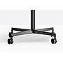 SILLA TWEET bomba gas y ruedas , polipropileno ext negro int blanco PEDRALI