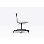 SILLA TWEET bomba gas y ruedas , polipropileno ext negro int blanco PEDRALI
